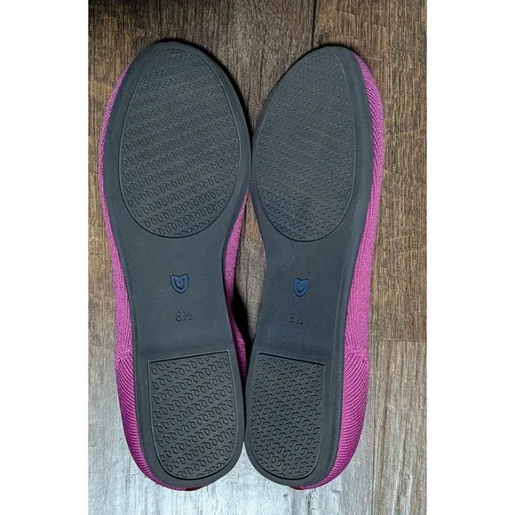 Rothy's Women's Almond Toe Knit Loafer Shoes 8 1/2 Fuchsia - Picture 8 of 9